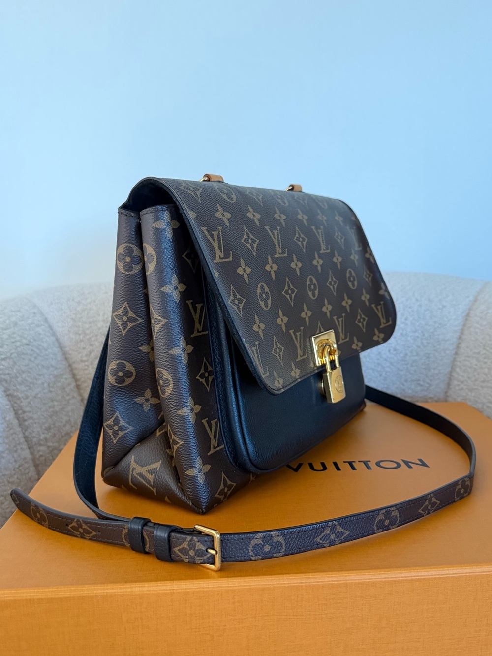 Louis Vuitton Monogram Padlock Crossbody Bag - Brown/Gold